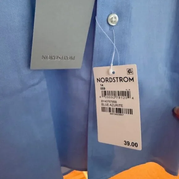 Nordstrom Long Sleeve Boys Dress Shirt NWT - Picture 2 of 4